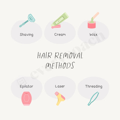 Hair Removal Methods Instagram Post Canva Template