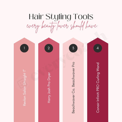 Hair Styling Tools Every Beauty Lover Should Have: Instagram Post Canva Template