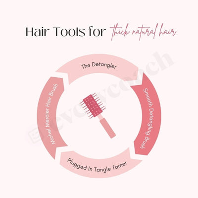 Hair Tools For Thick Natural Instagram Post Canva Template
