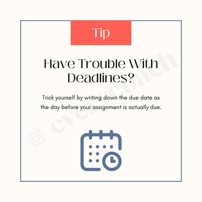 Have Trouble With Deadlines Instagram Post Canva Template