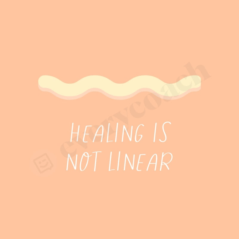 Healing Is Not Linear Instagram Post Canva Template