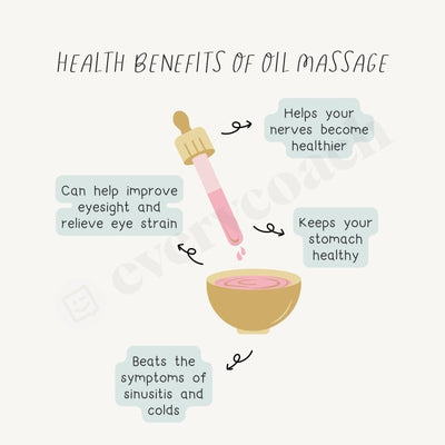 Health Benefits Of Oil Massage Instagram Post Canva Template