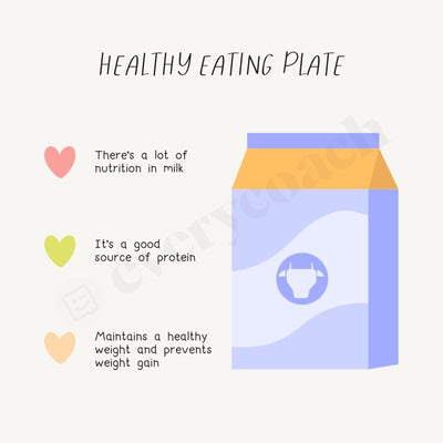 Healthy Eating Plate S03062303 Instagram Post Canva Template