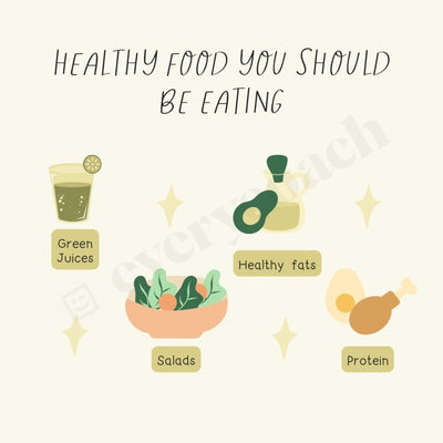 Healthy Food You Should Be Eating Instagram Post Canva Template