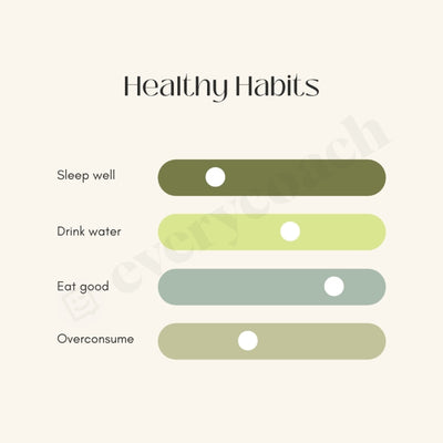 Healthy Habits Instagram Post Canva Template