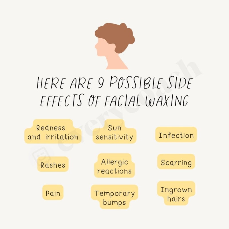 Here Are 9 Possible Side Effects Of Facial Waxing Instagram Post Canva Template