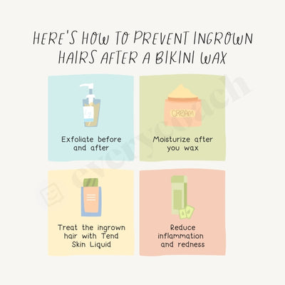 Heres How To Prevent Ingrown Hairs After A Bikini Wax Instagram Post Canva Template