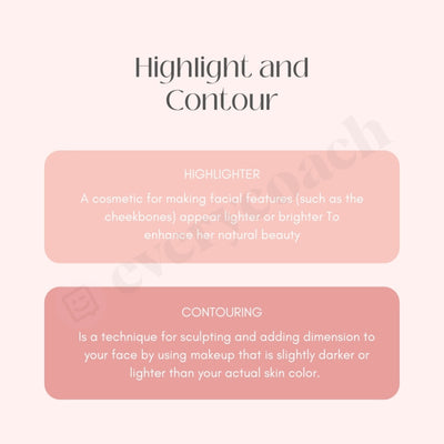 Highlight And Contour Instagram Post Canva Template
