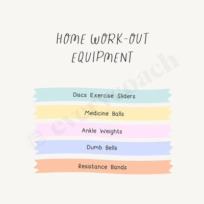 Home Work-Out Equipment Instagram Post Canva Template