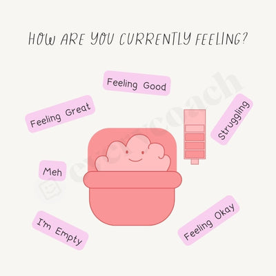 How Are You Currently Feeling Instagram Post Canva Template