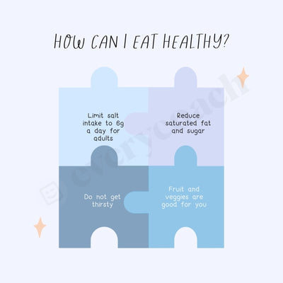 How Can I Eat Healthy Instagram Post Canva Template