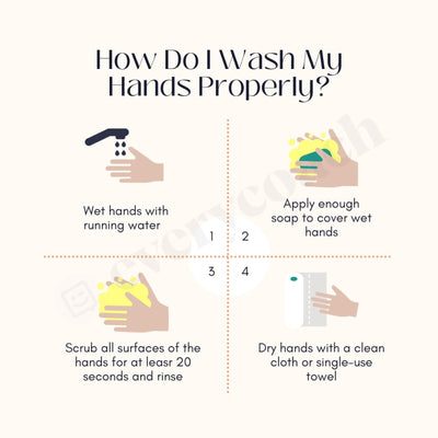 How Do I Wash My Hands Properly Instagram Post Canva Template