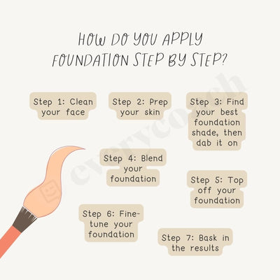 How Do You Apply Foundation Step By Instagram Post Canva Template