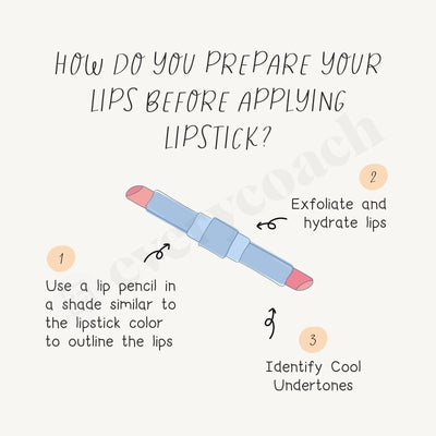 How Do You Prepare Your Lips Before Applying Lipstick Instagram Post Canva Template