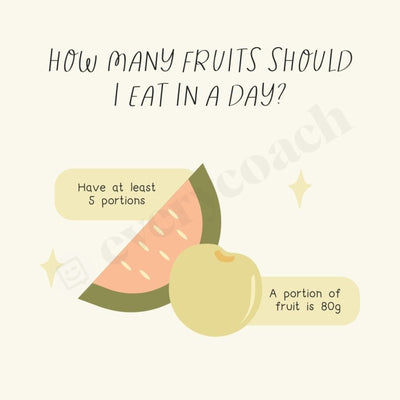 How Many Fruits Should I Eat In A Day Instagram Post Canva Template