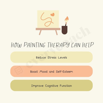 How Painting Therapy Can Help Instagram Post Canva Template