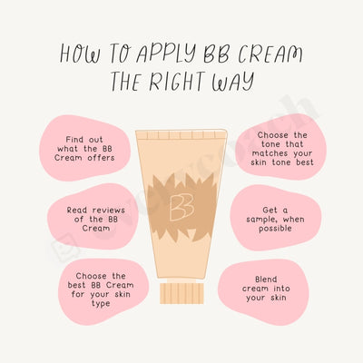 How To Apply Bb Cream The Right Way Instagram Post Canva Template