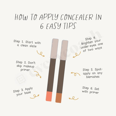 How To Apply Concealer In 6 Easy Tips Instagram Post Canva Template