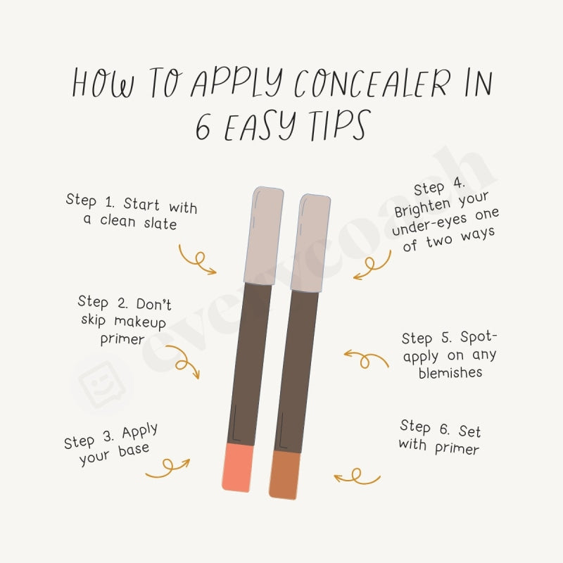 How To Apply Concealer In 6 Easy Tips Instagram Post Canva Template