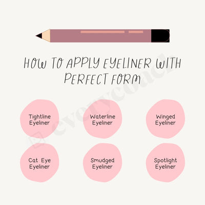 How To Apply Eyeliner With Perfect Form Instagram Post Canva Template