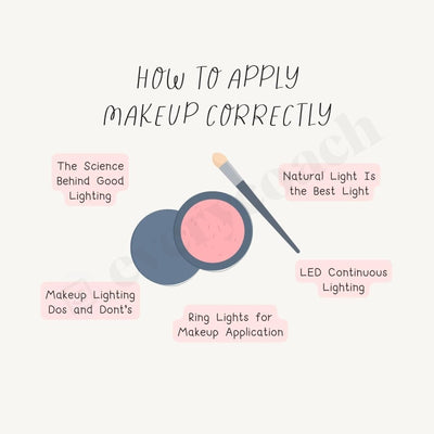 How To Apply Makeup Correctly Instagram Post Canva Template