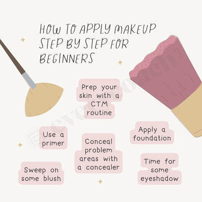 How To Apply Makeup Step By For Beginners Instagram Post Canva Template