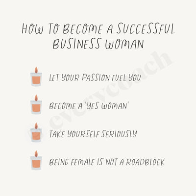 How To Become A Successful Business Woman Instagram Post Canva Template