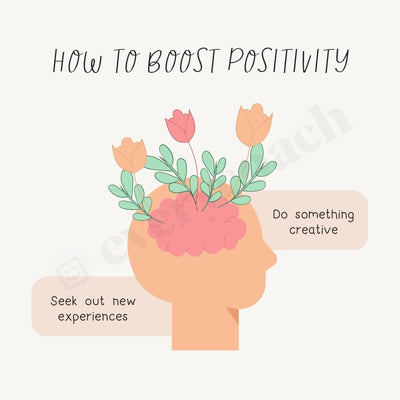 How To Boost Positivity Instagram Post Canva Template
