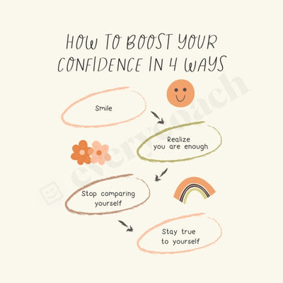How To Boost Your Confidence In 4 Ways Instagram Post Canva Template