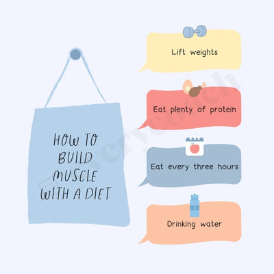 How To Build Muscle With A Diet Instagram Post Canva Template