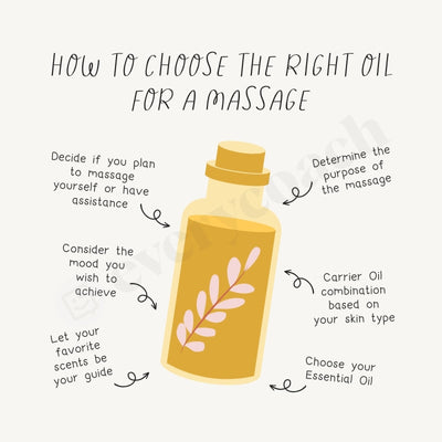 How To Choose The Right Oil For A Massage Instagram Post Canva Template