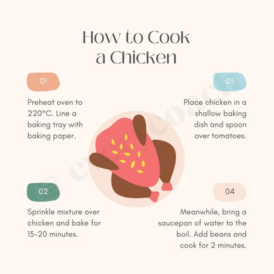 How To Cook A Chicken Instagram Post Canva Template