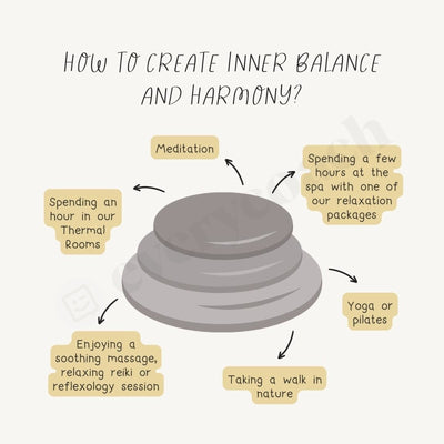 How To Create Inner Balance And Harmony Instagram Post Canva Template