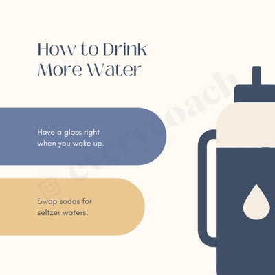 How To Drink More Water Instagram Post Canva Template