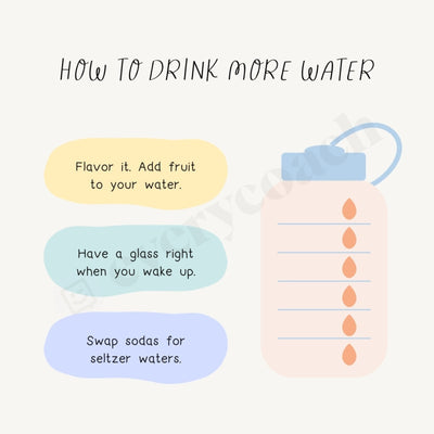 How To Drink More Water Instagram Post Canva Template