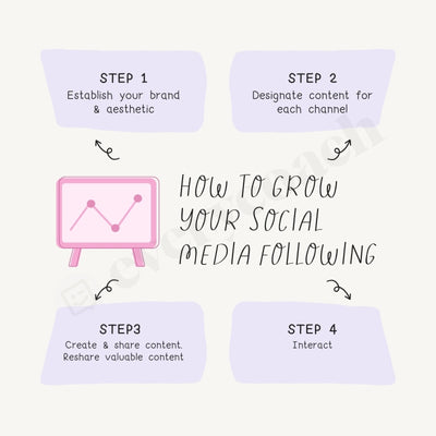 How To Grow Social Media Following Instagram Post Canva Template