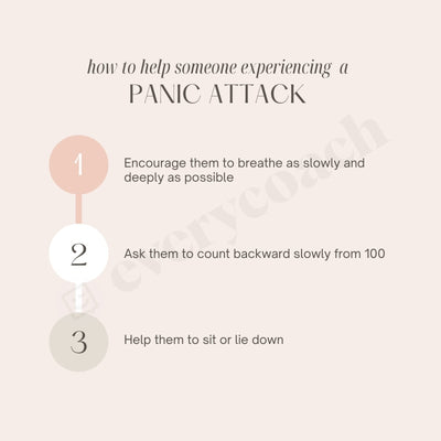 How To Help Someone Experiencing A Panic Attack Instagram Post Canva Template