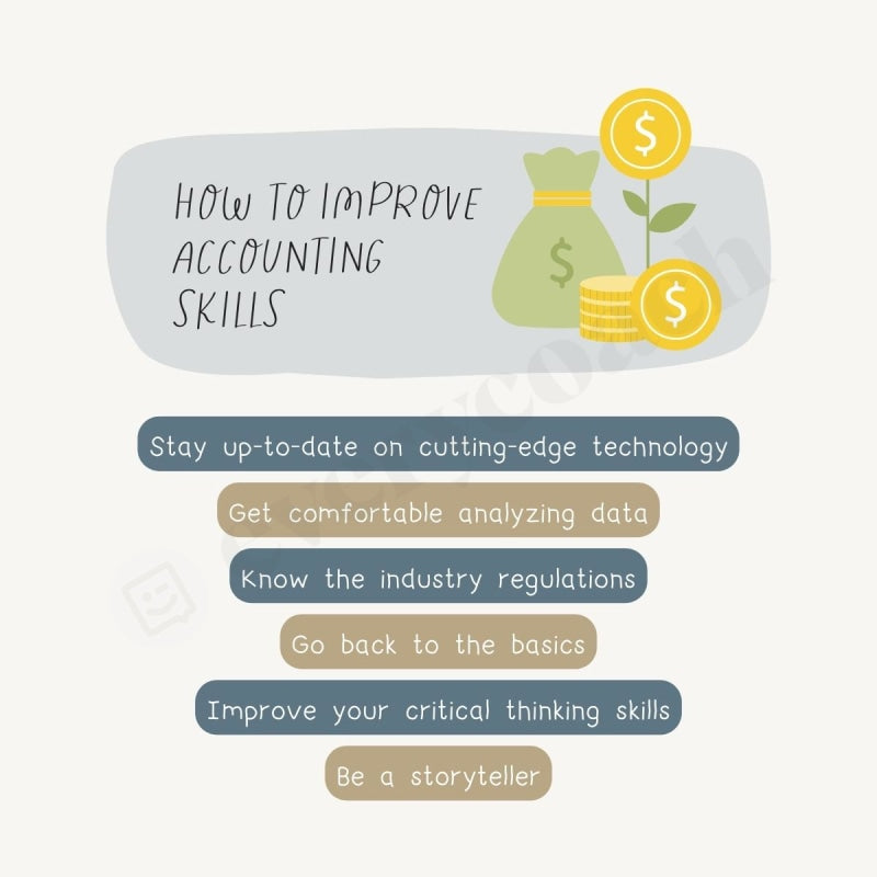 How To Improve Accounting Skill Instagram Post Canva Template