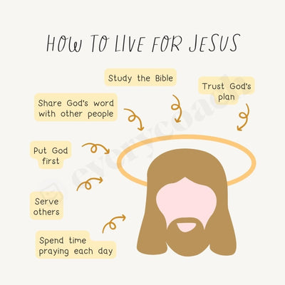 How To Live For Jesus Instagram Post Canva Template