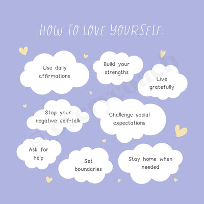 How To Love Yourself: Instagram Post Canva Template