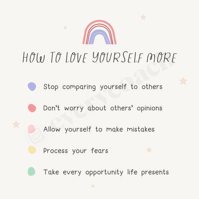 How To Love Yourself More Instagram Post Canva Template