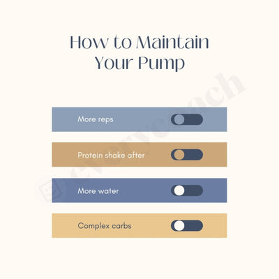 How To Maintain Your Pump Instagram Post Canva Template
