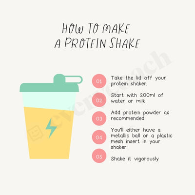 How To Make A Protein Shake Instagram Post Canva Template