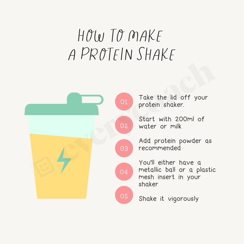 How To Make A Protein Shake Instagram Post Canva Template