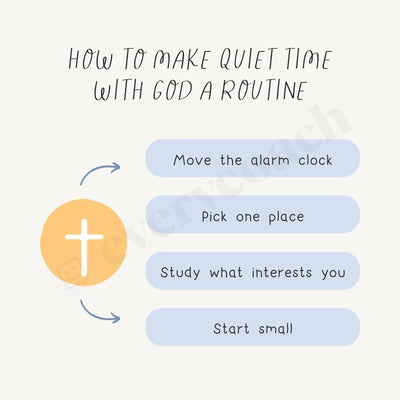 How To Make Quiet Time With God A Routine Instagram Post Canva Template