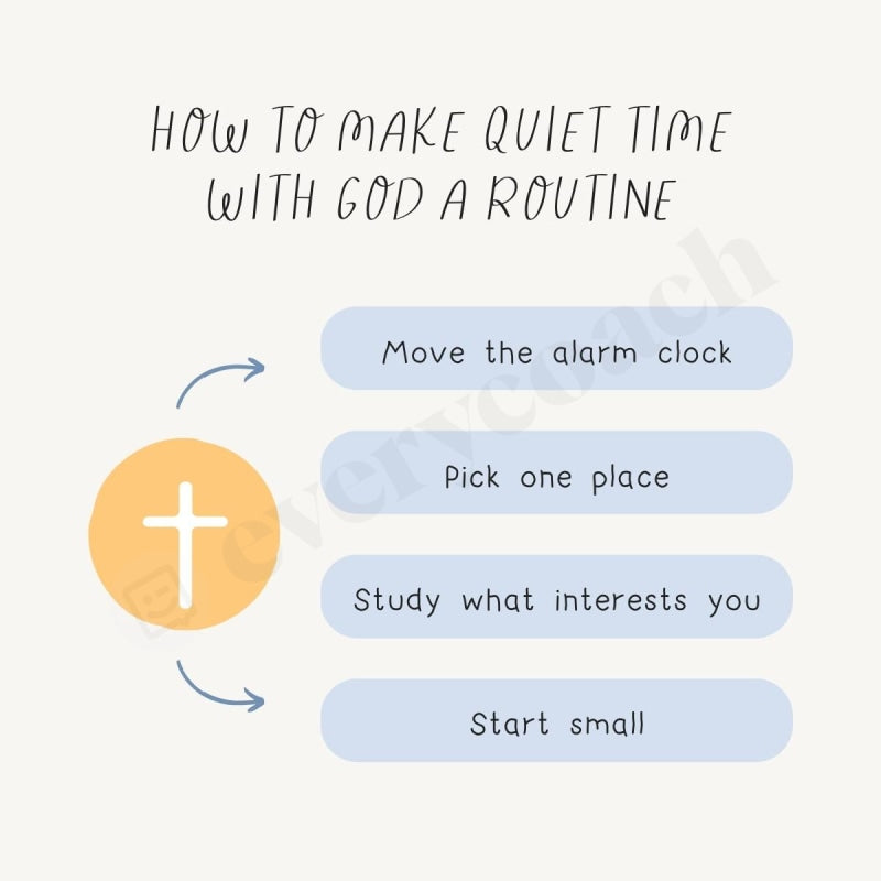 How To Make Quiet Time With God A Routine Instagram Post Canva Template