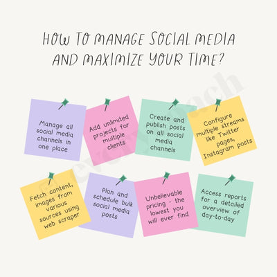How To Manage Social Media And Maximize Your Time Instagram Post Canva Template