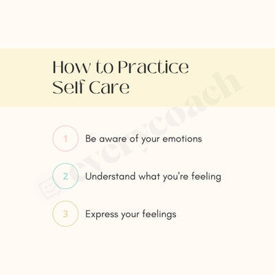 How To Practice Self Care Instagram Post Canva Template