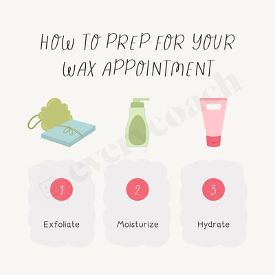 How To Prep For Your Wax Appointment Instagram Post Canva Template
