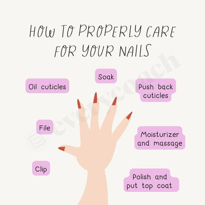 How To Properly Care For Your Nails Instagram Post Canva Template